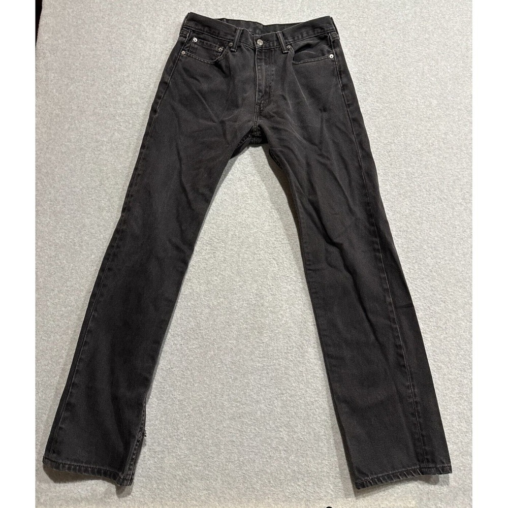 Levi's 505 Regular Fit Men's Size 33x34  Straight Leg Black Jeans *Read